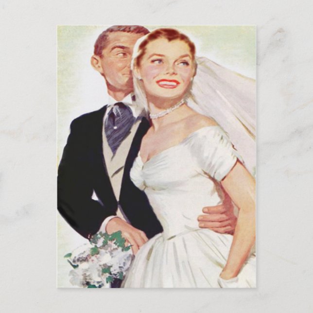 Carte Postale faire-part de mariage budgétaire (Devant)