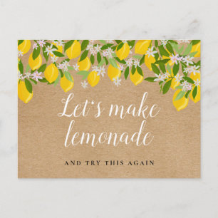 Carte Postale Faire part de mariage champêtre avec citrons et ch