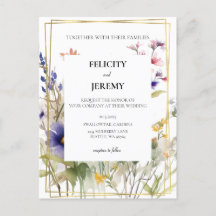 Faire-part de mariage fleur sauvage