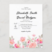 Faire-part de mariage Florale douce