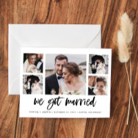 Faire-part de mariage multiphoto décontracté Scrip