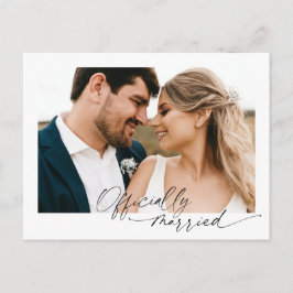 Carte Postale Faire-part de mariage officiel pour un mariage cél