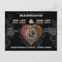Faire-part de mariage personnalisé style Steampunk