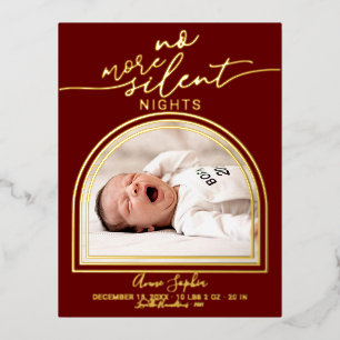 Carte postale Faire-part de naissance à cadre d'ar