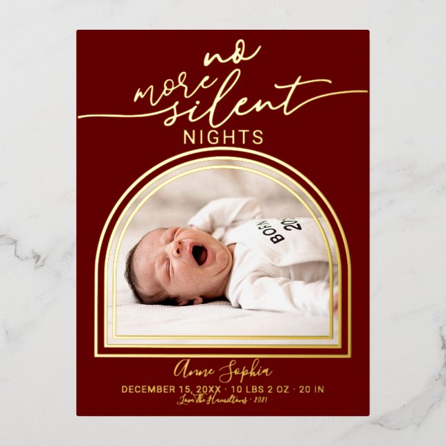 Carte postale Faire-part de naissance à cadre d'ar (Recto)