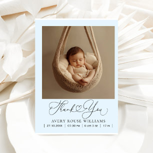 Carte Postale Faire-part de naissance bébé moderne Merci photo