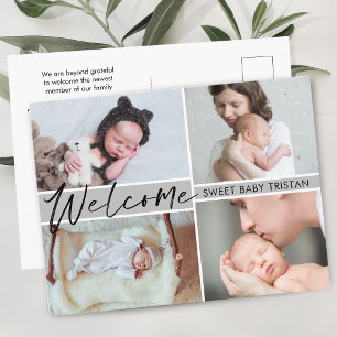 Carte Postale Faire-part de naissance Bienvenue Bébé Douce