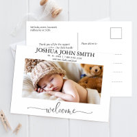 Faire-part de naissance de calligraphie de bienven
