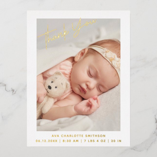 Carte postale Faire-part de naissance personnalisé (Recto)
