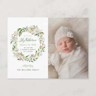 Carte postale Faire-part de naissance photo en fle
