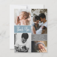 Faire-part de naissance remerciement pour photos d