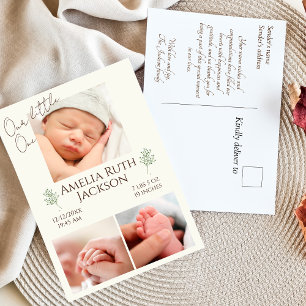 Carte postale faire-part de naissance "Retrouvez n