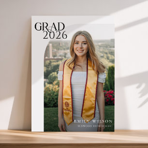 Carte Postale Faire-part de remise de diplôme avec photo d'arche