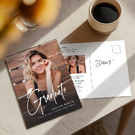 Carte Postale Faire-part de remise de diplômes avec photo simple
