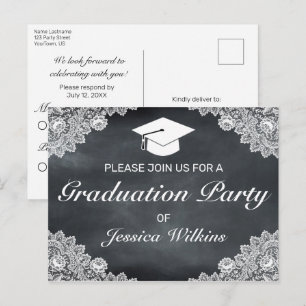 Carte Postale Faire-part de réponse pour la remise des diplômes