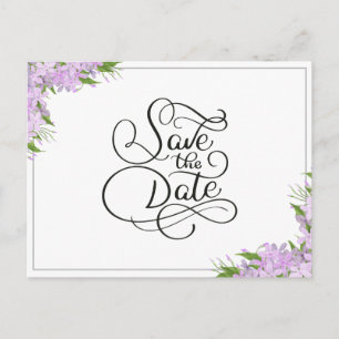 Carte Postale Faire-part de réservation floral Wisteria
