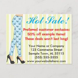 Carte Postale Faire-part de vente de marques de mode
