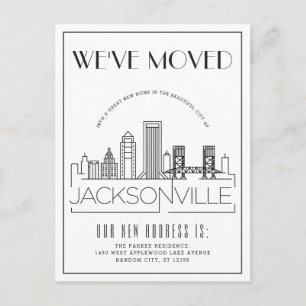 Carte Postale Faire-part Déco moderne de Jacksonville   Changement d'adress