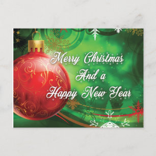Carte Postale Faire-part Décor de Noël