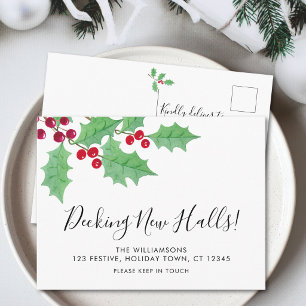 Carte Postale Faire-part Décoration de Nouveaux Couloirs Fête de Noël