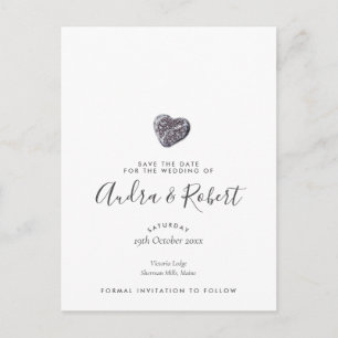 Carte Postale Faire-part Découverte de Pebble Heart Enregistrez la date