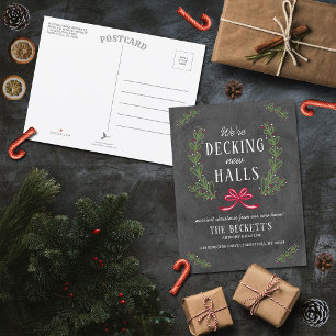 Carte Postale Faire-part Découvrir de nouvelles salles   Chalkboard Holiday