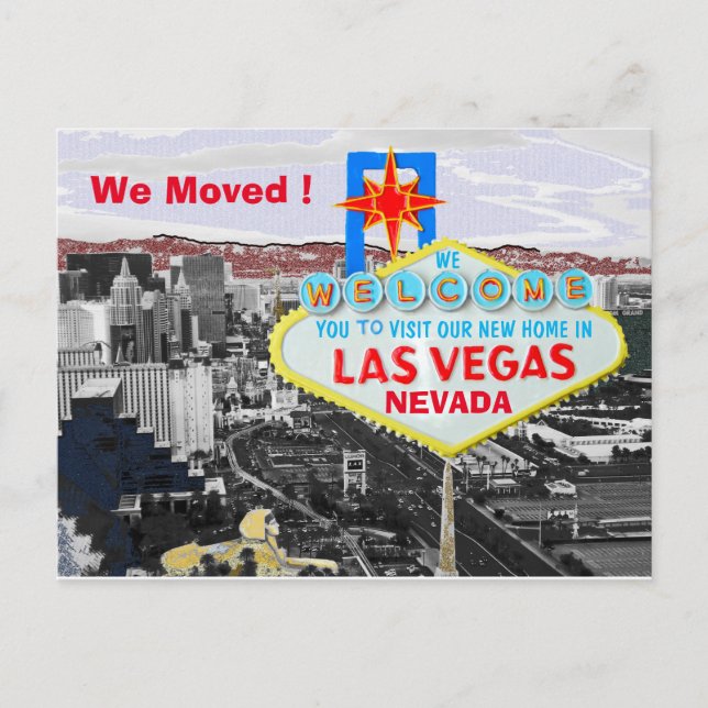 Carte Postale Faire-part Déménagé à Las Vegas (Devant)
