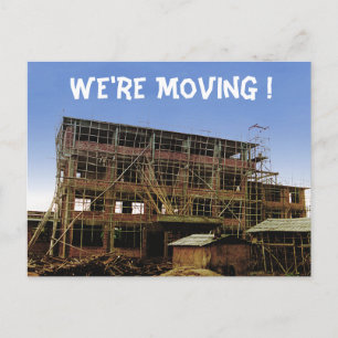 Carte Postale Faire-part Déménagement Changement d'Adresse Maison Drôle de 