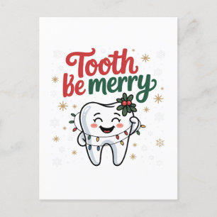Carte Postale Faire-part Dentiste dentaire Sois Joyeux Dentiste Noël