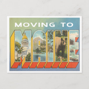 Carte Postale Faire-part Déplacement au changement d'adresse du Maine