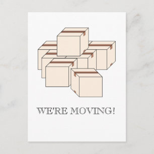 Carte Postale Faire-part Déplacement de boîtes