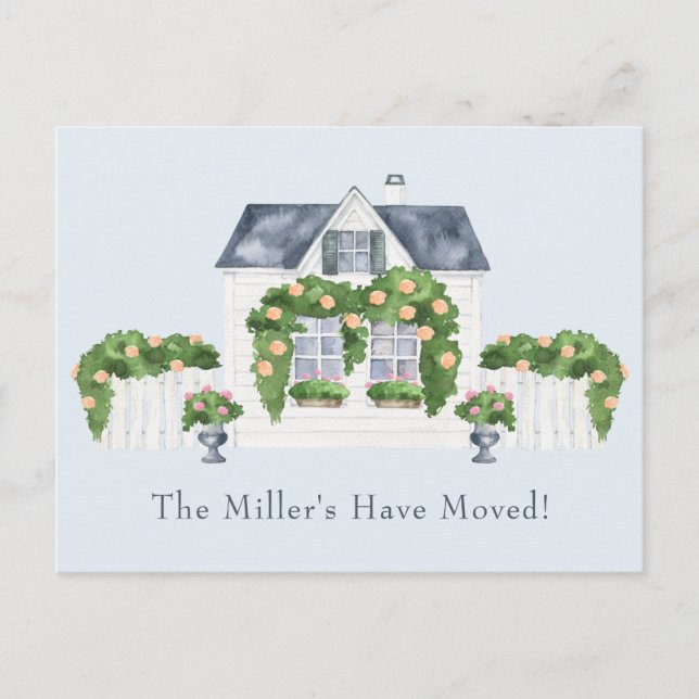 Carte Postale Faire-part Déplacement de la maison (Devant)