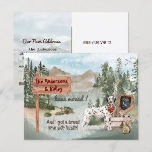 Carte Postale Faire-part Déplacement des Pins des Dalmatiens Nouvelle Adres