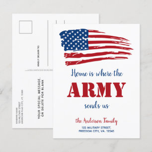 Carte Postale Faire-part Déplacement Militaire Déménagement PCS Nous avons 