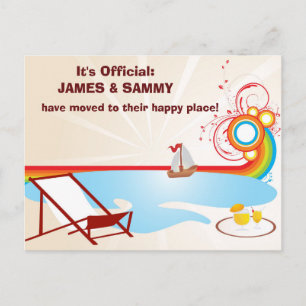 Carte Postale Faire-part Déplacer une nouvelle plage d'adresses