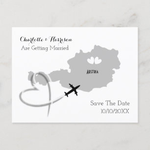 Carte Postale Faire-part Destination Mariages Autriche Enregistrer la date