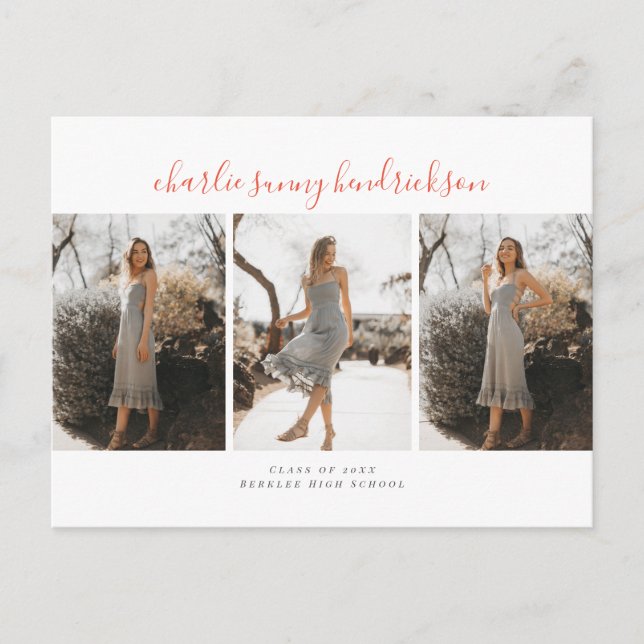 Carte postale Faire-part d'études sur la triade (Devant)