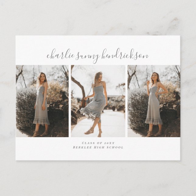 Carte postale Faire-part d'études sur la triade (Devant)