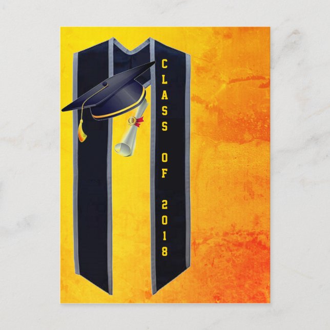 Carte Postale Faire-part Diplômé (Devant)