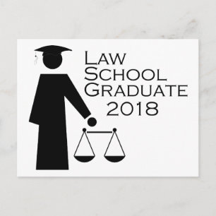 Carte Postale Faire-part Diplômé 2018 d'école de droit