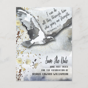 Carte Postale Faire-part Diplômé Inspiré par le Christianisme Sauvegarder l