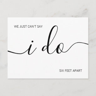 Carte Postale Faire-part Distanciation sociale de six pieds Enregistrez la 