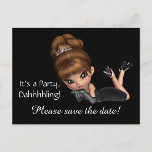 Carte Postale Faire-part Diva Enregistrez la Date