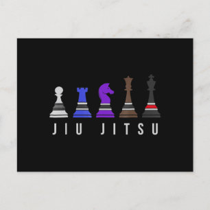 Carte Postale Faire-part djiu jitsu entraînement, cadeau bjj avec texte.