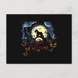 Carte Postale Faire-part Dog et Moon Funny Halloween Costume