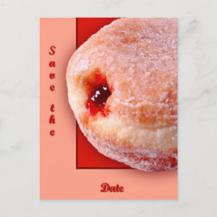 Carte Postale Faire-part Donut rempli de gelée
