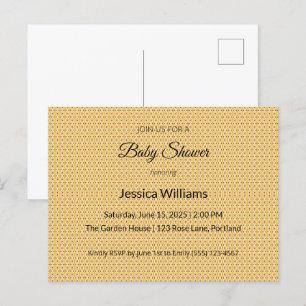 Carte Postale Faire-part Douce Baby Shower Bohème Genre Neutre, Personnalis