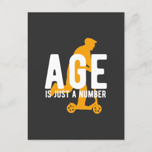 Carte Postale Faire-part Drôle Anniversaire L'âge est juste un Nombre Style