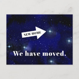 Carte Postale Faire-part Drôle Espace Cosmique Extérieur Nous Avons Déménag