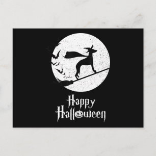 Carte Postale Faire-part Drôle Halloween Costume Sorcière Amoureux des chie